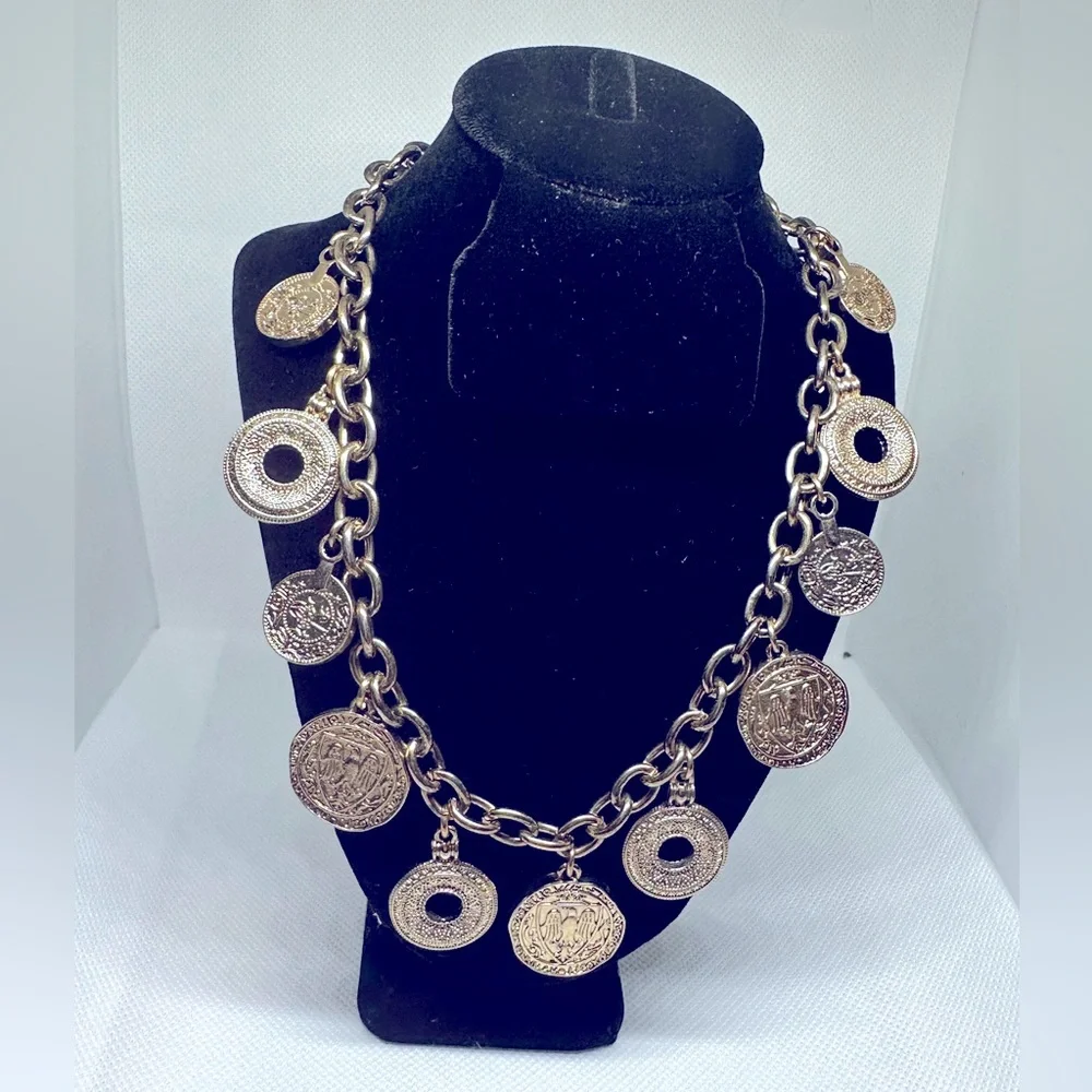 COPY - ZARA Women Gold Tone Charm Necklace - Picture 1 of 15